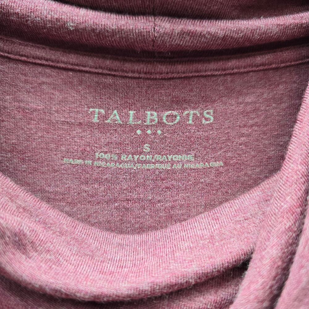 Talbots Women's Cowl Neck Tunic Top Rayon Pullover Plum Winter Size Small Cozy - Picture 3 of 4